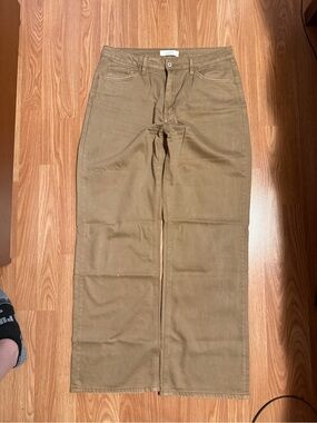 VERVET Camel Brown Twill Pants - Classic Five-Pocket Style